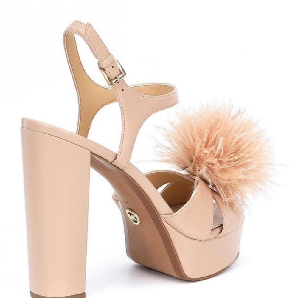 Michaels Kors Fara heels feather sandals - Picture 2 of 8